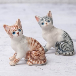 미니어처 고양이 인형 50 2종 색상선택 반려묘 도자기인형 오비츠11 넨도로이드